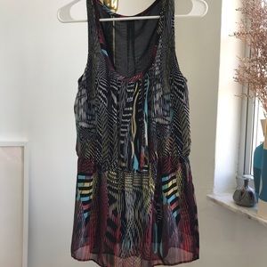 Short dress Glam with pattern, elastic waist S